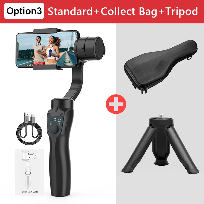 F8 Handheld 3-Axis Gimbal Phone Holder Anti Shake Video Record Stabilizer for Xiaomi iPhone Cellphone Smartphone - My Store