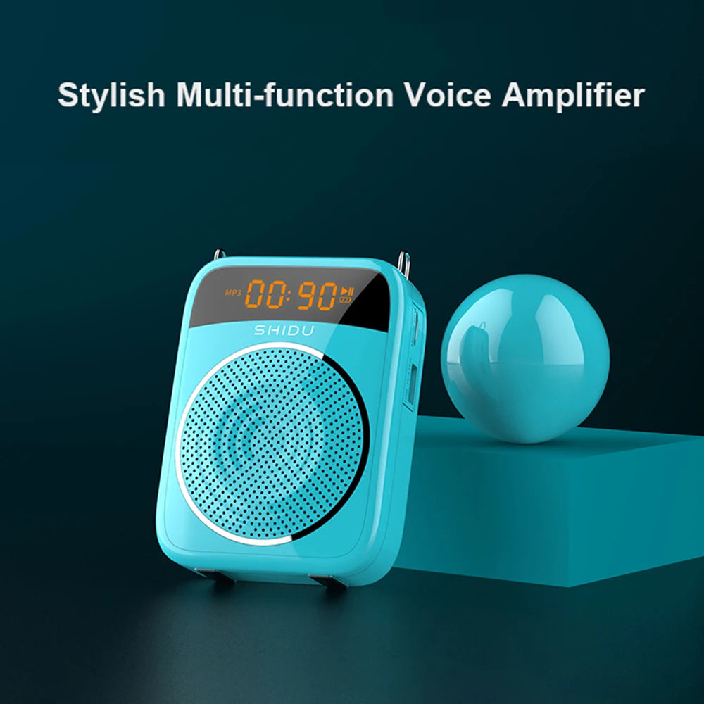 SHIDU 15W Portable Voice Amplifier Wired Microphone AUX Recording Personal Audio Bluetooth Speaker For Teachers Instructor S298 - My Store