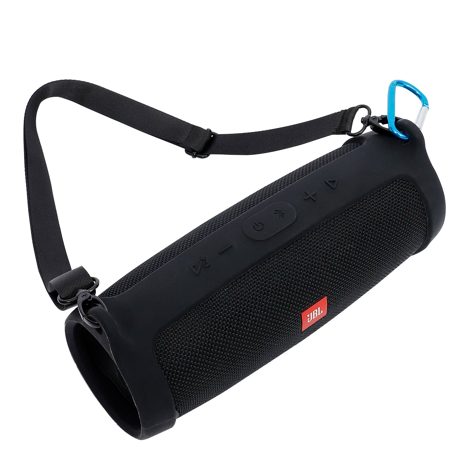 New Silicone Case Cover Skin With Strap Carabiner for JBL Charge 4 Portable Wireless Bluetooth Speaker - My Store