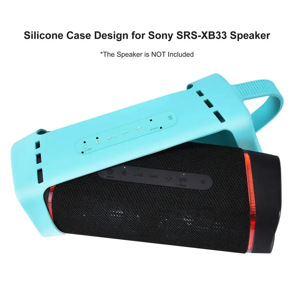 Portable Silicone Case Protective Cover Anti Dropping Speaker With Handle For Sony SRS-XB33 Wireless Bluetooth Speaker - My Store