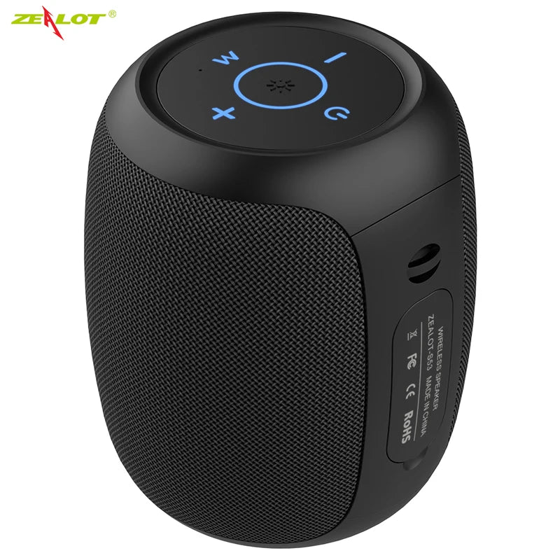 ZEALOT S53 Portable Bluetooth Speaker 10 hours 10w super loud sound bluetooth speaker IPX6 waterproof for phone TF card USB - My Store