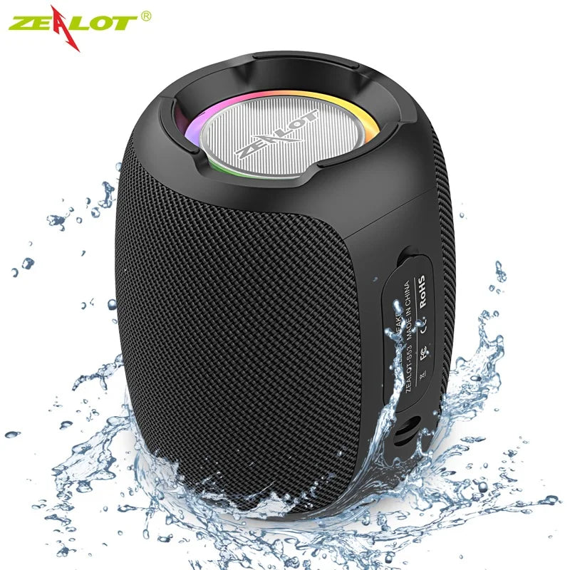 ZEALOT S53 Portable Bluetooth Speaker 10 hours 10w super loud sound bluetooth speaker IPX6 waterproof for phone TF card USB - My Store