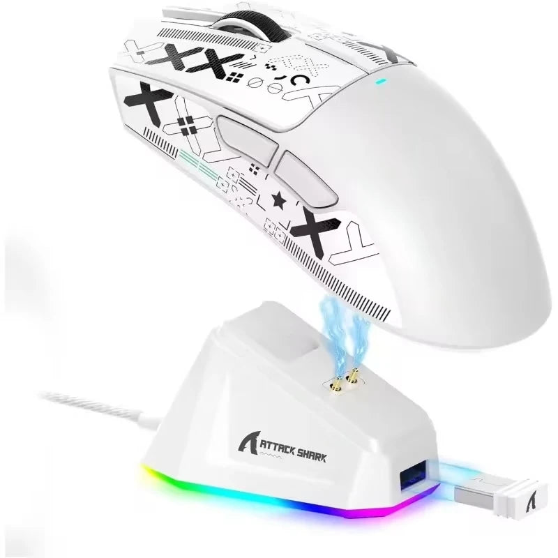 ATTACK SHARK X11 Three-mode Wireless Lightweight Gaming Mouse, Sensor PAW3311 RGB Charging Dock Computer Mouse Gamer Accessories - My Store