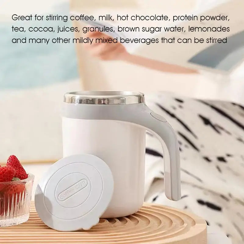 Automatic Stirring Coffee Mug Stainless Steel Stirring Cup Rechargeable Coffee Blender Cup Waterproof Mixing Cup Automatic