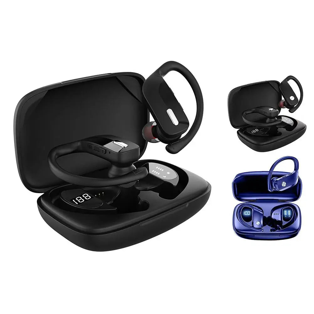 TWS Wireless Earbuds Headphones With Earhook Charging Case Earphones Clear Calls Over Earhooks Headset For Sport Running Workout - My Store