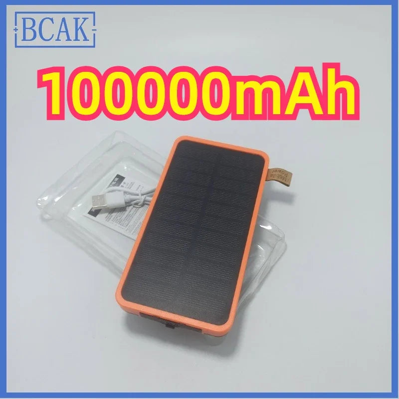 Universal BCAK 200000mah Cross Border Hot Selling Solar Power Banks Wholesale Large Capacity Waterproof Mobile Power Supply Out - My Store