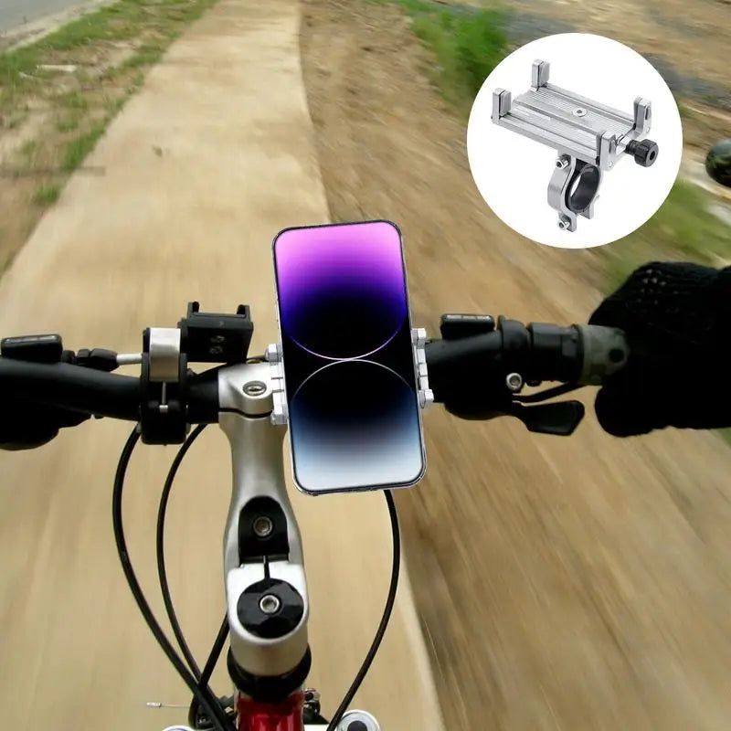 Bike Phone Holder Universal Bicycle Motorcycle Phone Holder For 2.3-3.4 Inch Wide Mobile Phone Shockproof - My Store