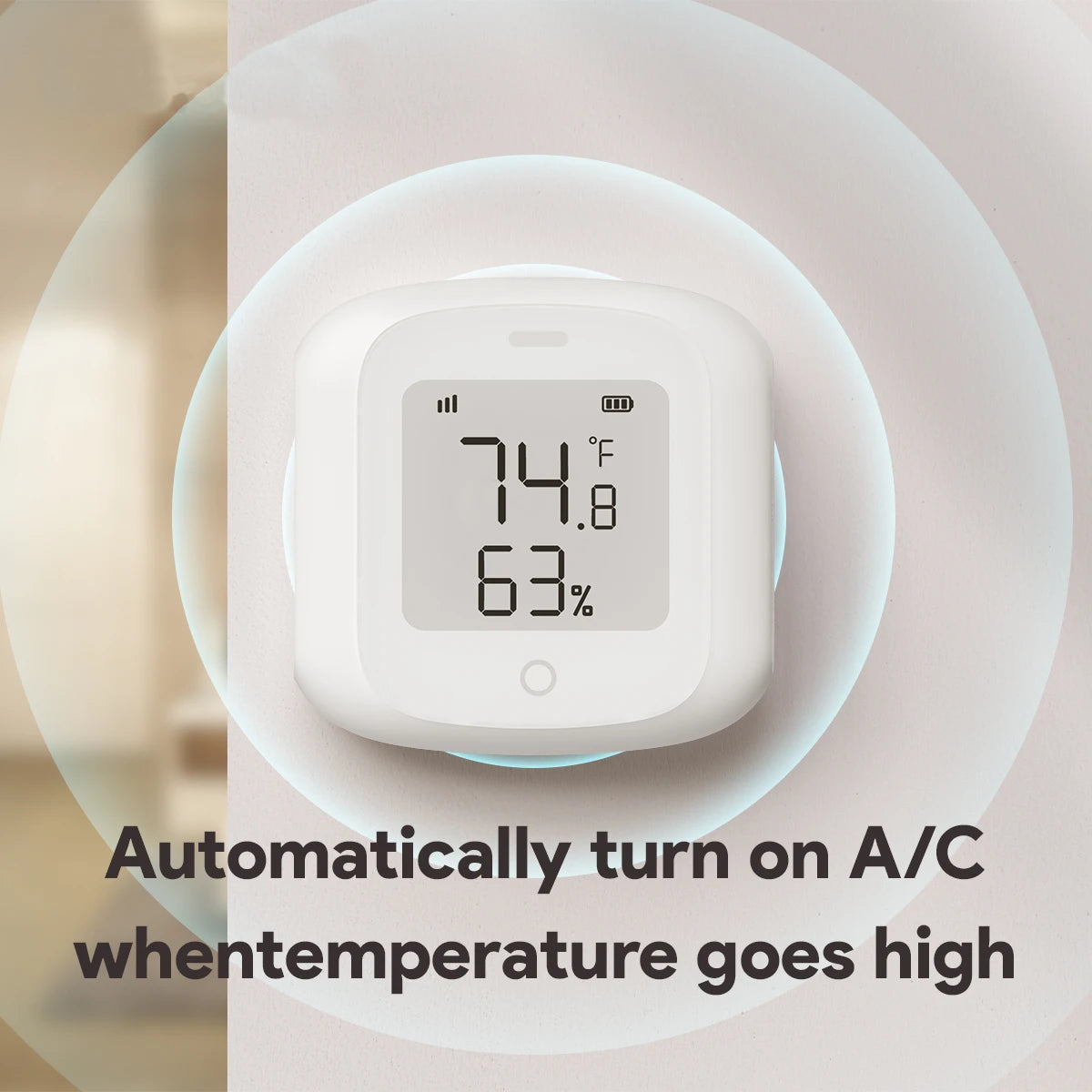 Tuya ZigBee 3.0 Temperature Humidity Sensor Smart Home Automation WiFi Indoor Thermometer LCD Display Works with Alexa Google - My Store