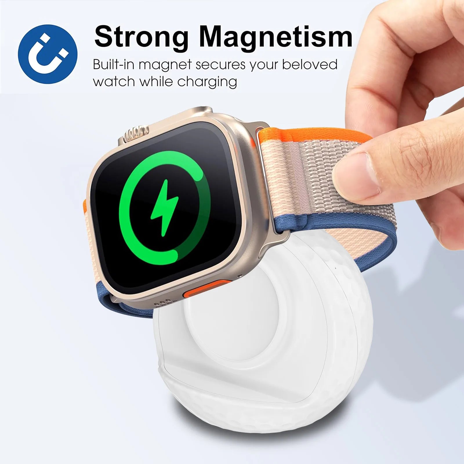 Portable Wireless Magnetic Smartwatch USB C-USB A Charger for Apple Watch Series 9 8 7 6 Watch charger for iWatch 5 4 SE Ultra - My Store