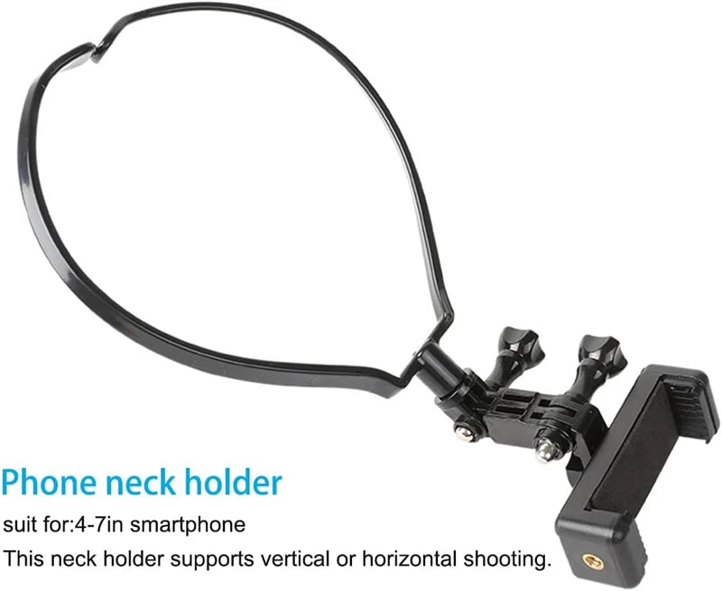 Hands Free Wearable Neck Holder Lazy Phone Stand Universal Hanging Mount for IPhone 15ProMax Samsung GoPro Dock Station Bracket - My Store