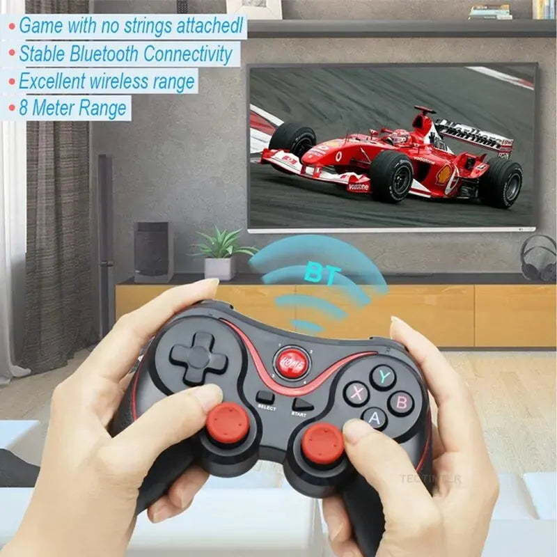 Terios T3 X3 Wireless Joystick Gamepad PC Game Controller Support Bluetooth BT3.0 Joystick For Mobile Phone Tablet TV Box Holder - My Store