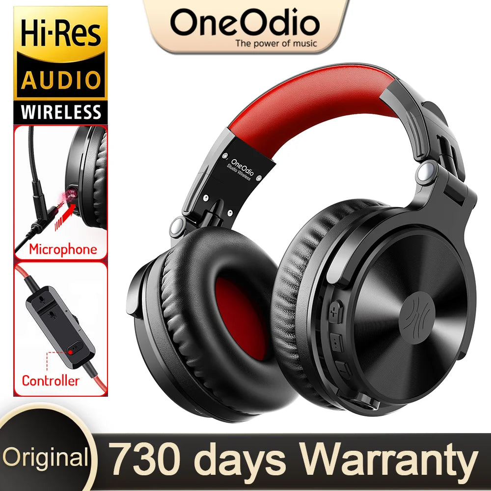 Oneodio Pro-M High-fidelity Wireless Headphones Stereo Gaming Headset with Mic 110H Playtime Foldable Bluetooth Headphones - My Store