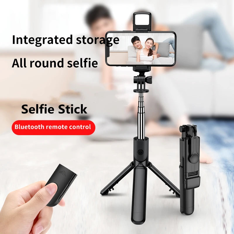 With Fill Light 360-Degree Rotation Wireless Bluetooth Selfie Stick Remote Shutter Tripod For iphone xiaomi huawei Phone Holder - My Store