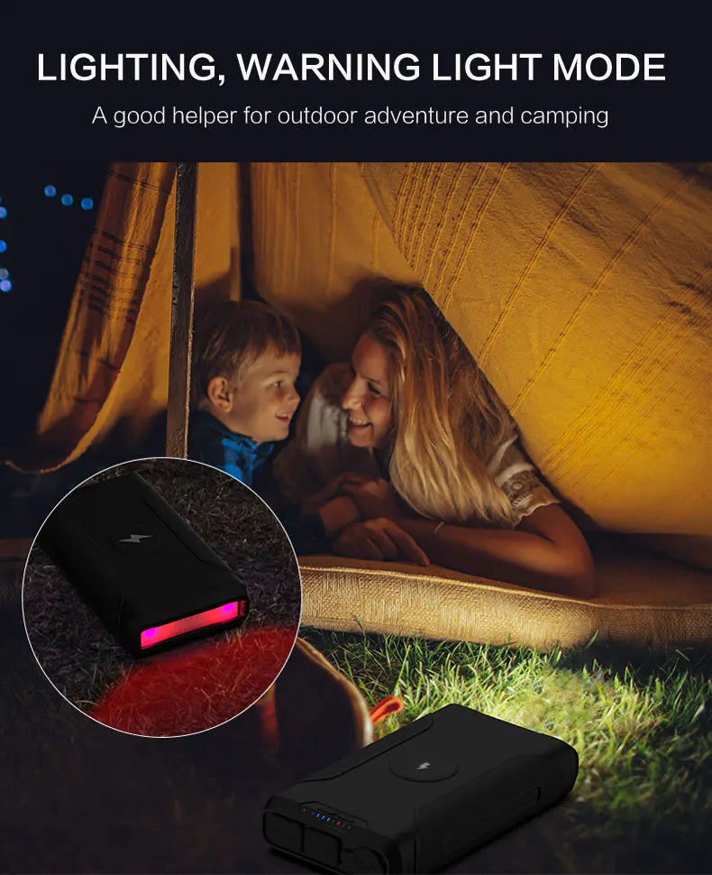 Emergency tool 72000mah Wireless solar power banks 60W power bank mobile charger DC 12-24v laptop power bank for fishing camping - My Store