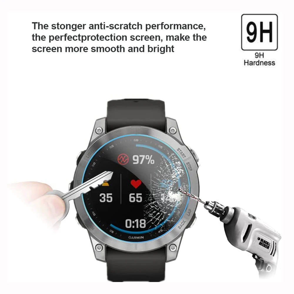 2Pcs Screen Protector Film For Garmin Fenix 7 7S 7X Anti-scratch HD Premium Tempered Film Smartwatch Protection Accessories - My Store