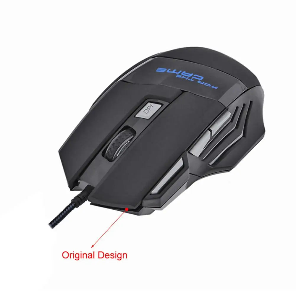 USB Wired Gaming Mouse 7 Button Backlit Ergonomic Mice 5500 DPI Backlight Adjustable Optical Mice for PC Gamer Computer Desktop - My Store