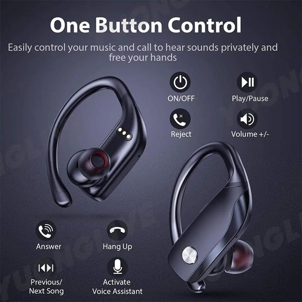 TWS Wireless Earbuds Headphones With Earhook Charging Case Earphones Clear Calls Over Earhooks Headset For Sport Running Workout - My Store