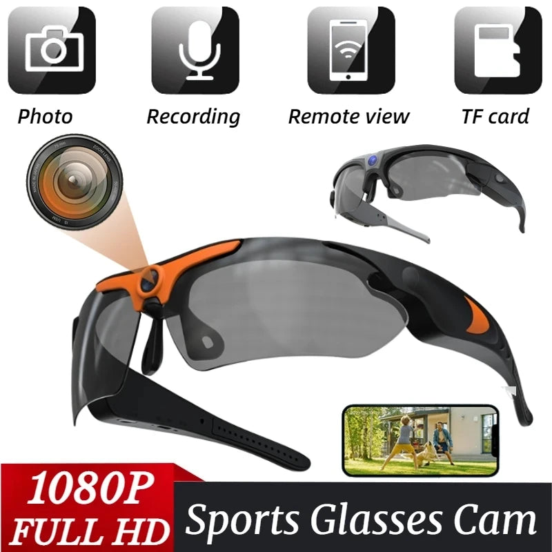 HD 1080P Smart Video Camera Outdoor Cycling Glasses Polarized Lens Smart Camcorder Security Protection Record Wearable Camera - My Store