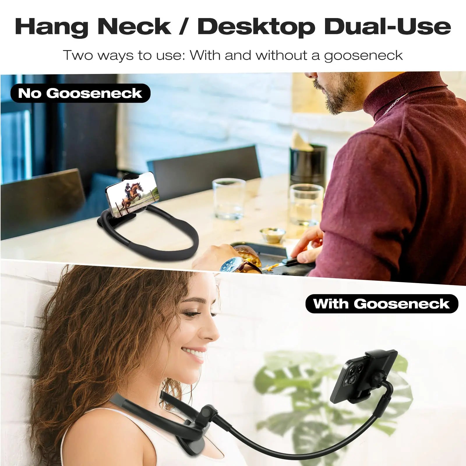 Universal Neck Cell Phone Holder Flexible Long Arm Gooseneck Phone Holder for bed 360 Degree Free Rotation Phone Mount - My Store