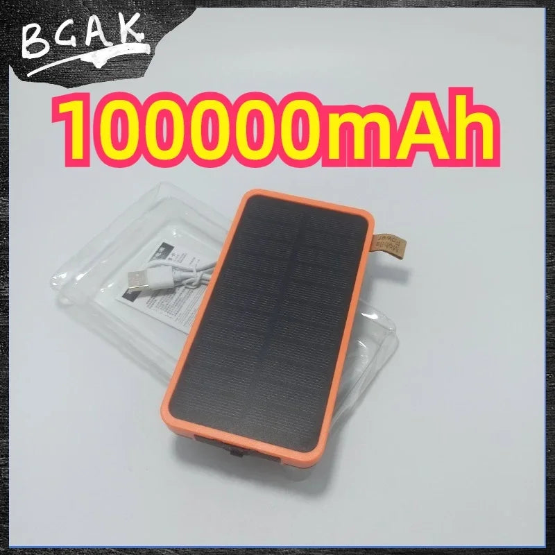 Universal BCAK 200000mah Cross Border Hot Selling Solar Power Banks Wholesale Large Capacity Waterproof Mobile Power Supply Out - My Store