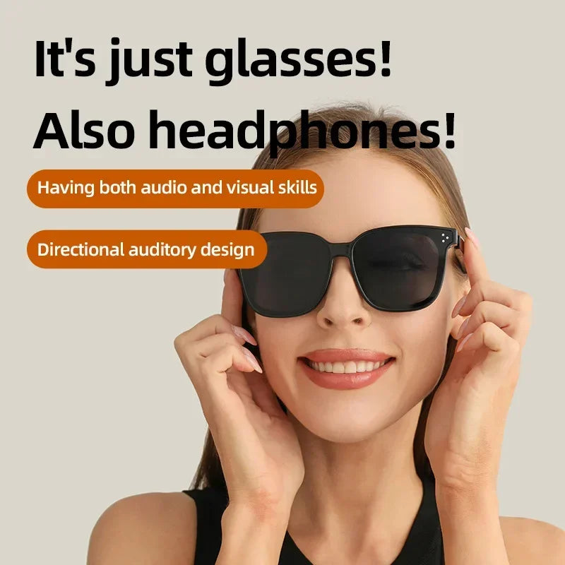 Bluetooth Smart Audio Glasses For Listen To Music And Call Fishing Driving UV 400 Protection Sunglasses Fast Charging Headphone - My Store