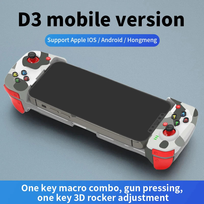 D3 Wireless BT 5.0 Stretchable Gamepad For Mobile Phone Android IOS Devices Retractable Joystick for PC Video Game Controller - My Store