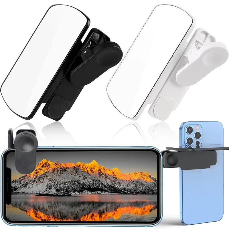 Mobile Phone Reflection Camera Clip Selfie Reflector Mirror Reflection Clip Kit Tools for Travel Video for IPhone Samsung Xiaomi - My Store