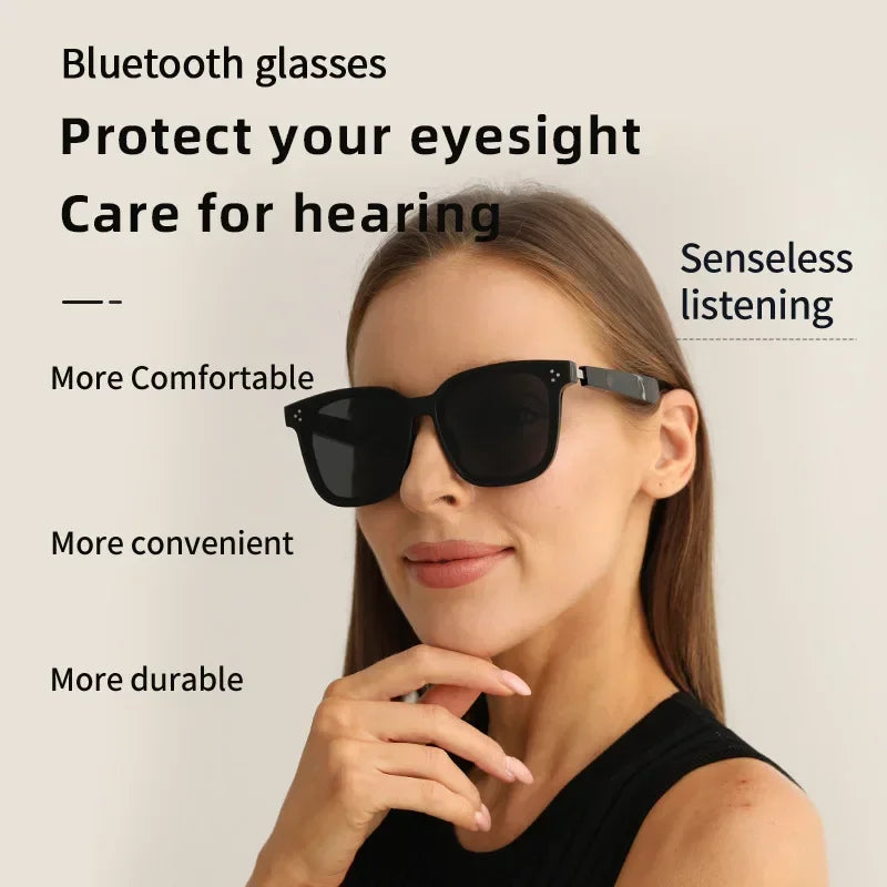 Bluetooth Smart Audio Glasses For Listen To Music And Call Fishing Driving UV 400 Protection Sunglasses Fast Charging Headphone - My Store