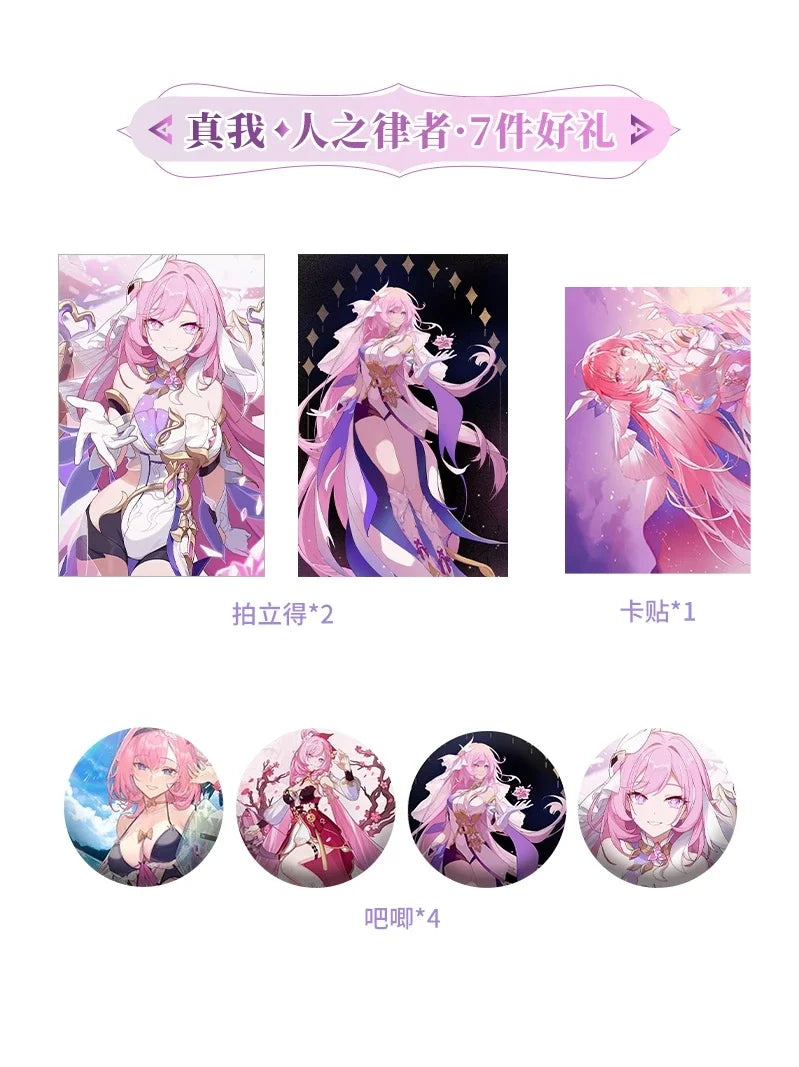 Anime Game Elysia Cosplay Wireless Earbuds Honkai Impact 3 Cos Noise Reduction Bluetooth Earphones 5.3 HD For Android Gifts - My Store