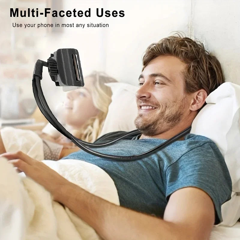 Multifunctional Bedside Lazy Neck Universal Mobile Phone Holder Extendable Neck Hanging Selfie Stick Rack Adjustable 360°Free - My Store