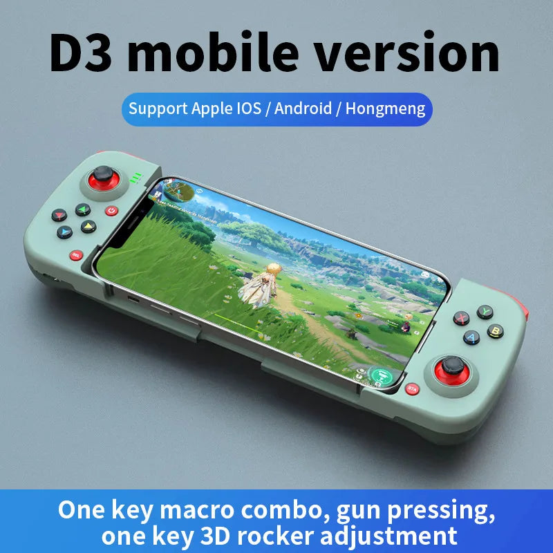 D3 Wireless BT 5.0 Stretchable Gamepad For Mobile Phone Android IOS Devices Retractable Joystick for PC Video Game Controller - My Store