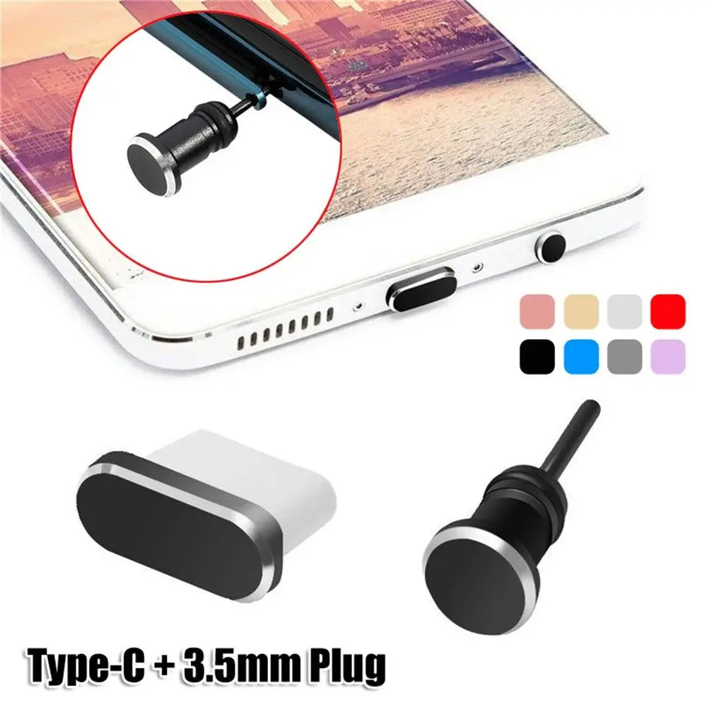 Anti-Dust 3.5mm Earphone Jack Dust Plug Metal Type C Charging Port For Samsung S10 - My Store