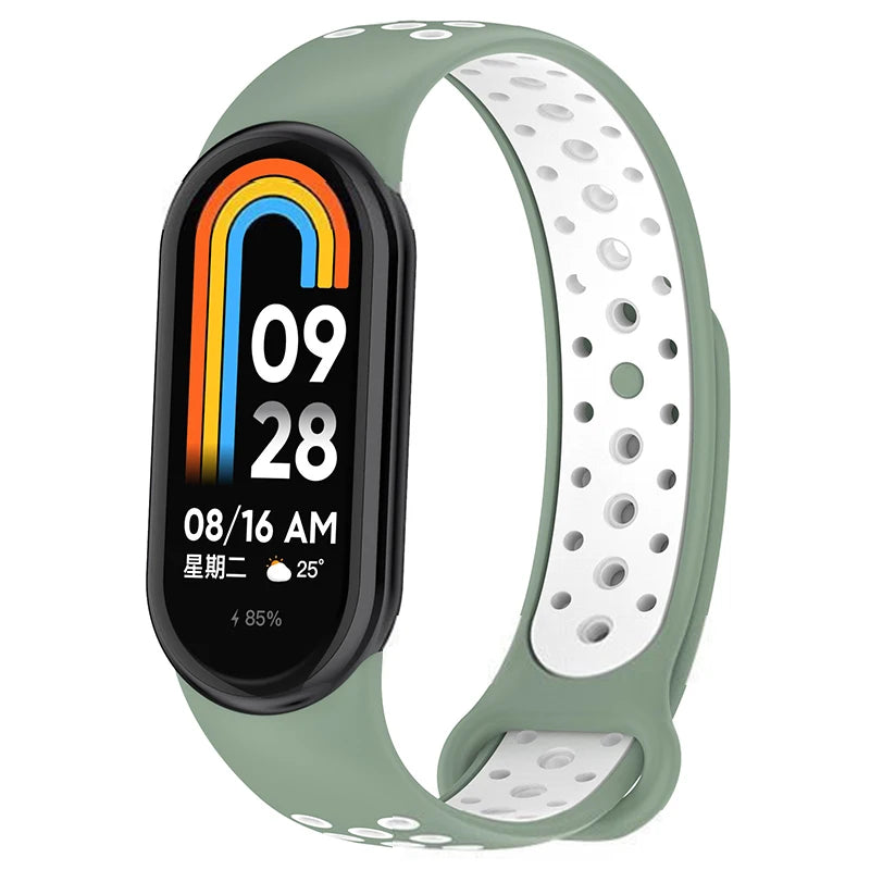 Smart Watch Simple Business Sports Wristband Two-color Breathable And Comfortable Unisex Suitable For Xiaomi Mi Band 8 - My Store