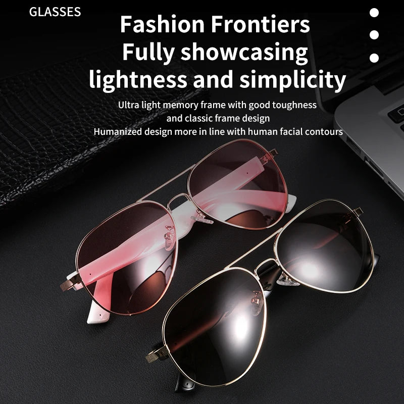 Bluetooth Sunglasses Smart Audio Glasses Nylon Lenses Dual Speakers Support Bluetooth Calls Music Eyeglasses For Men Women - My Store