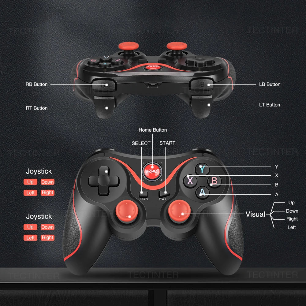 Terios T3 Support Bluetooth Controller Gamepad For Android Phone PC Joystick Controle Wireless Joypad For Switch/PS3 Accessorie - My Store