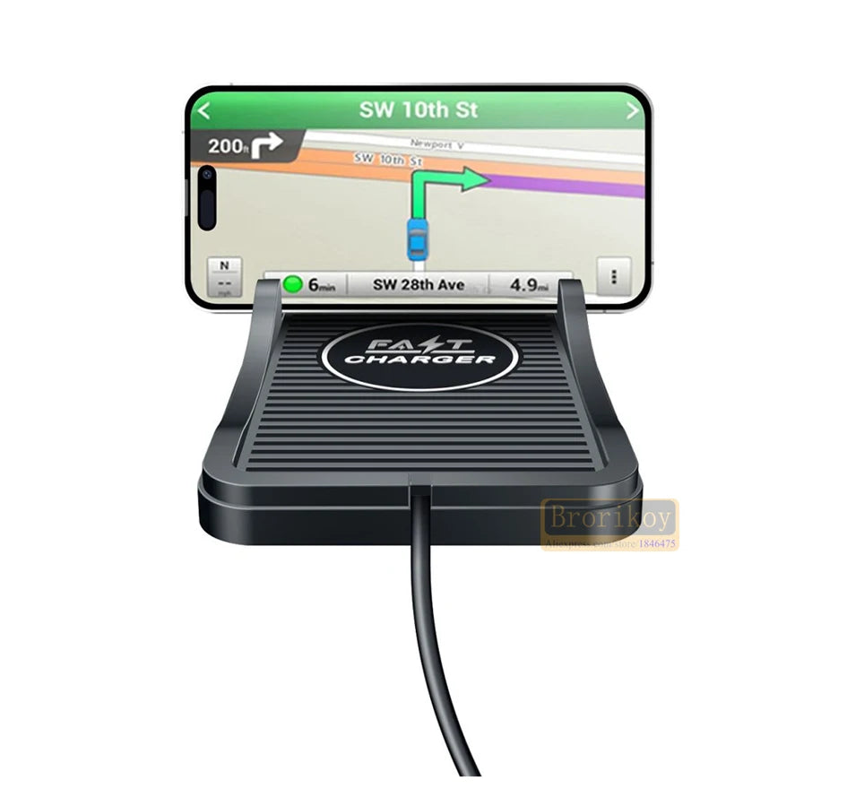 15W Car Fast Wireless For iPhone 15 Charger Pad Mat Wireless Charger Automatic Clamping Car Mount Phone Holder Car Electronics - My Store