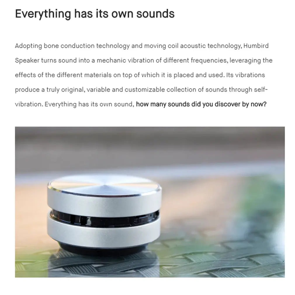 Dura Mobi Speaker Hummingbird Sound Box Bone Conduction Bluetooth Sound Box Portable TWS Wireless Sound Creative DuraMobi Box - My Store