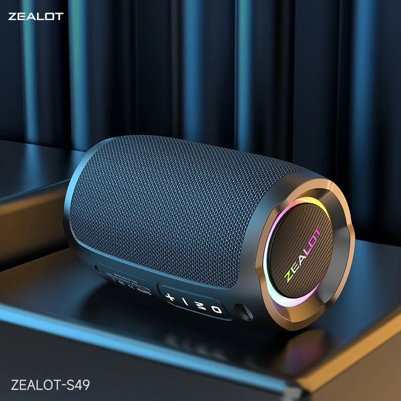 Zealot S49 20W Portable Ourdoor Wireless Subwoofer Speaker,Waterproof IPX 6,Dual Pairing,3600mAh Battery, 12 Hours Playtime - My Store