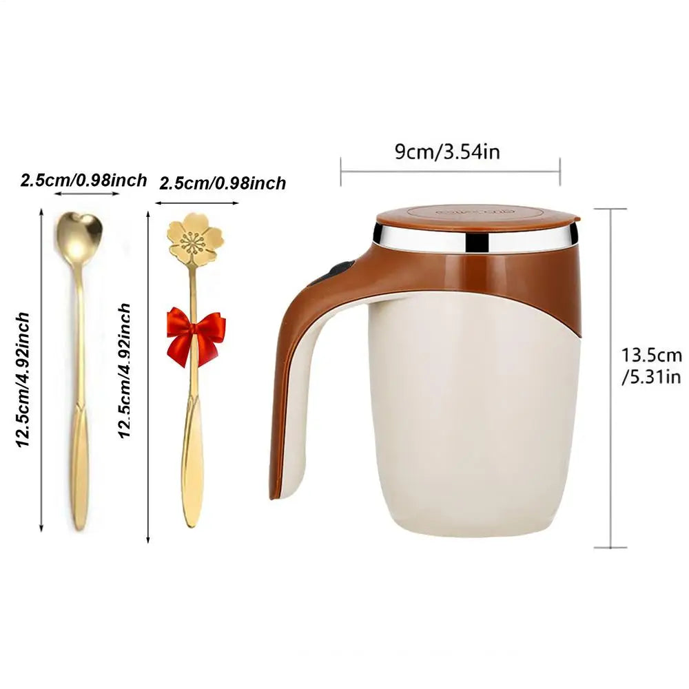 Automatic Stirring Coffee Mug Stainless Steel Stirring Cup Rechargeable Coffee Blender Cup Waterproof Mixing Cup Automatic