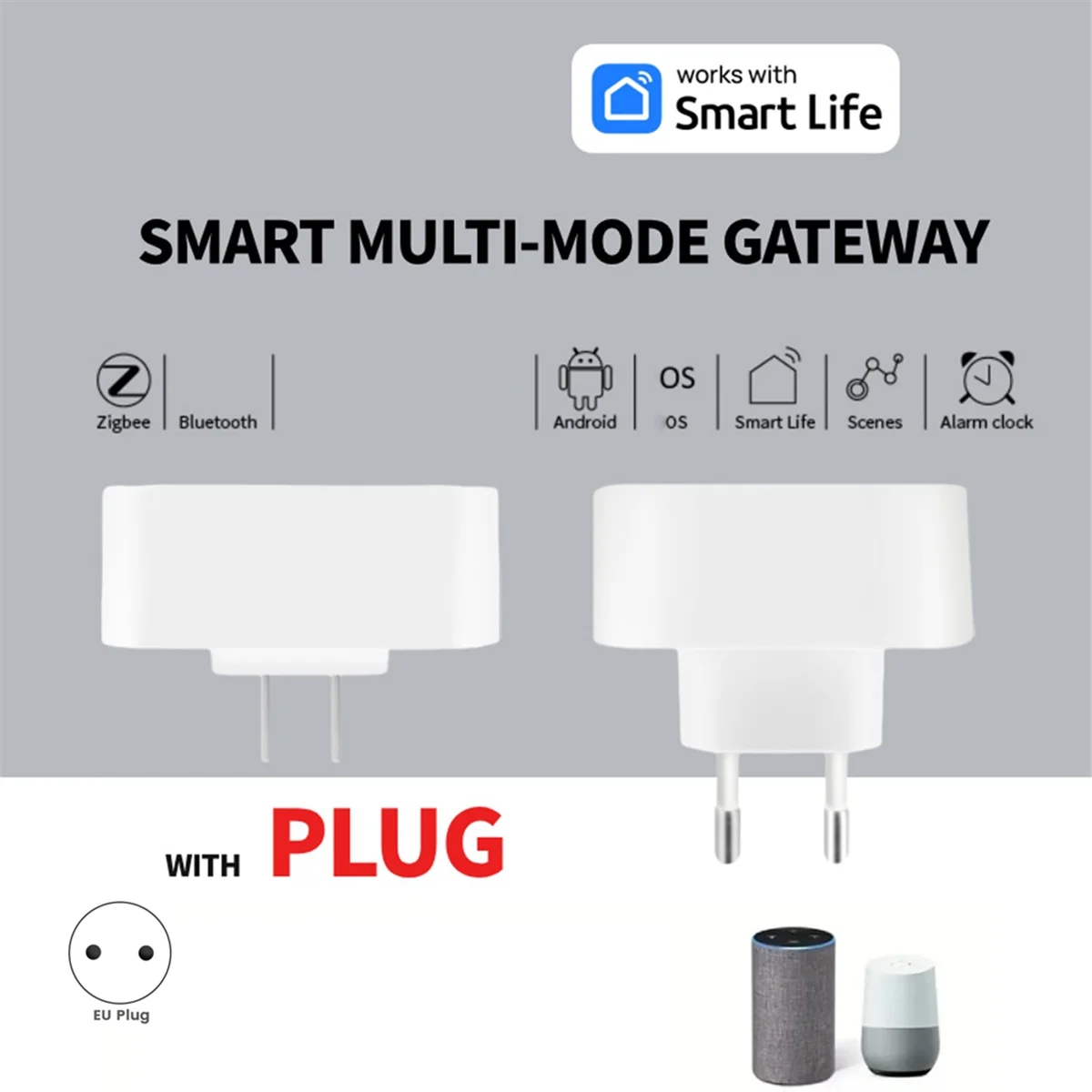 NEW Tuya ZigBee Gateway Hub Plug-in Type ZigBee/Bluetooth Multi-Mode Gateway Bridge for Smart Home Automation EU Plug - My Store