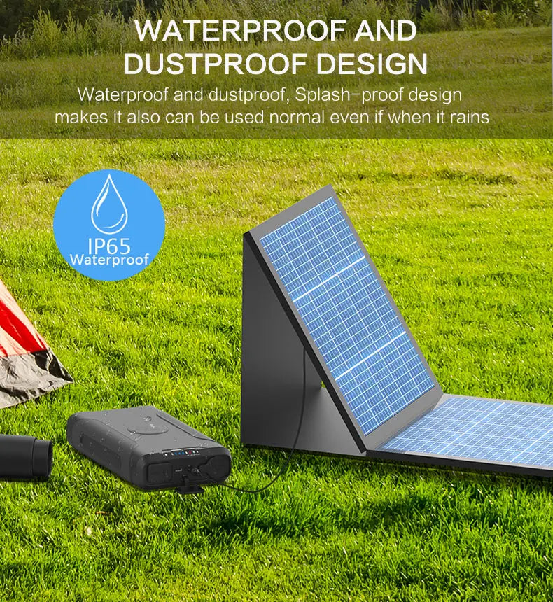 Emergency tool 72000mah Wireless solar power banks 60W power bank mobile charger DC 12-24v laptop power bank for fishing camping - My Store