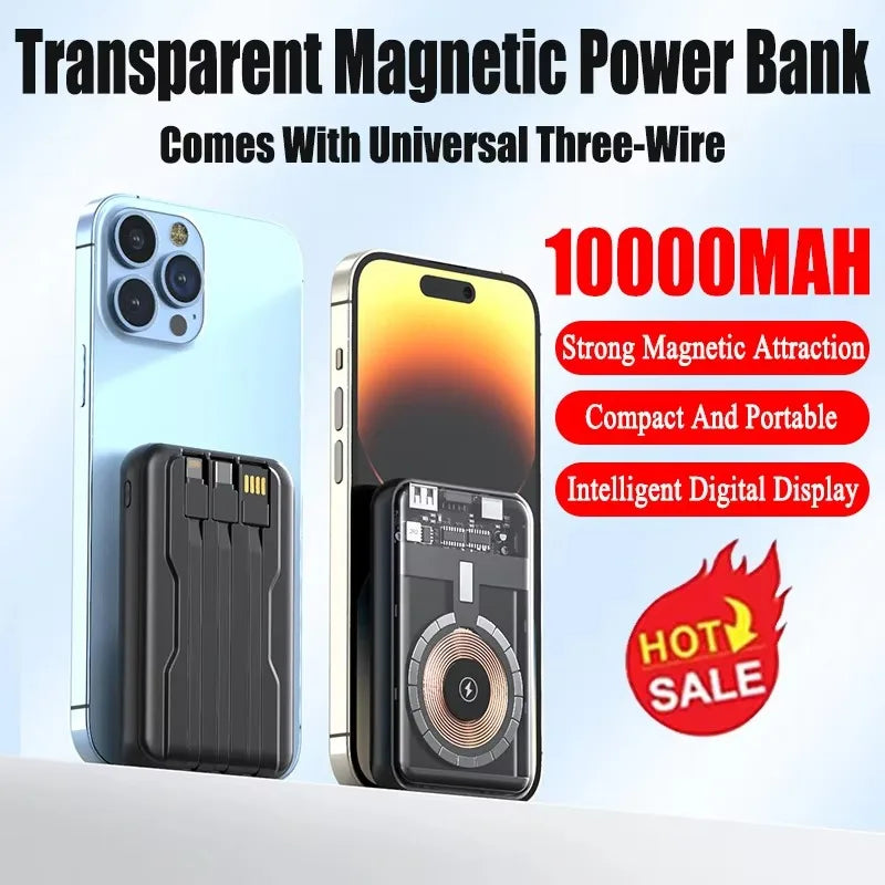 Magnetic Power Banks 10000mAh Fast Charging Wireless Portable Charger External Battery Powerbank for IPhone 16 15 14 13 12 Pro - My Store