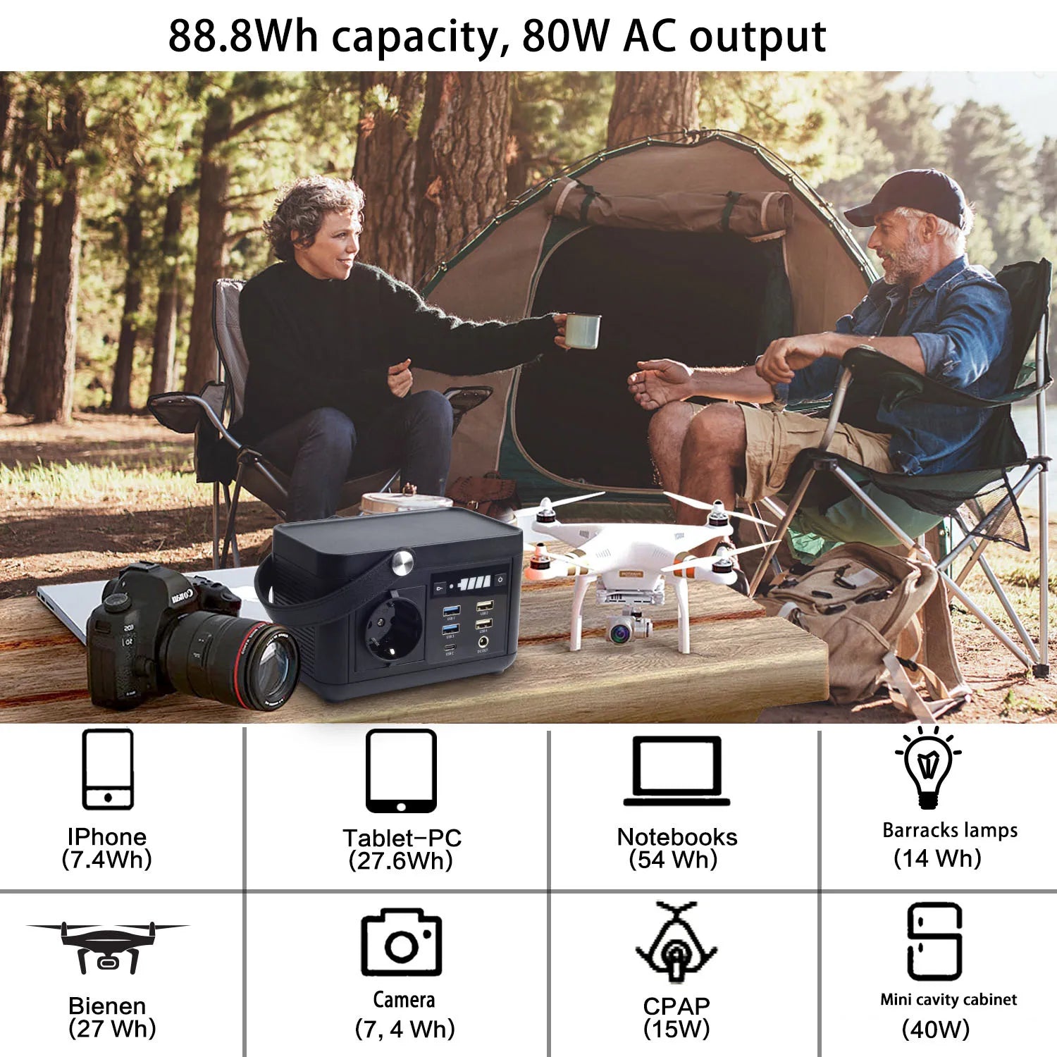 Station Solar Outdoor Camping Supply Bank 5000W Banks Mobile 110V 220V 2000W Shared Energy Storage With Portable Power Stations - My Store