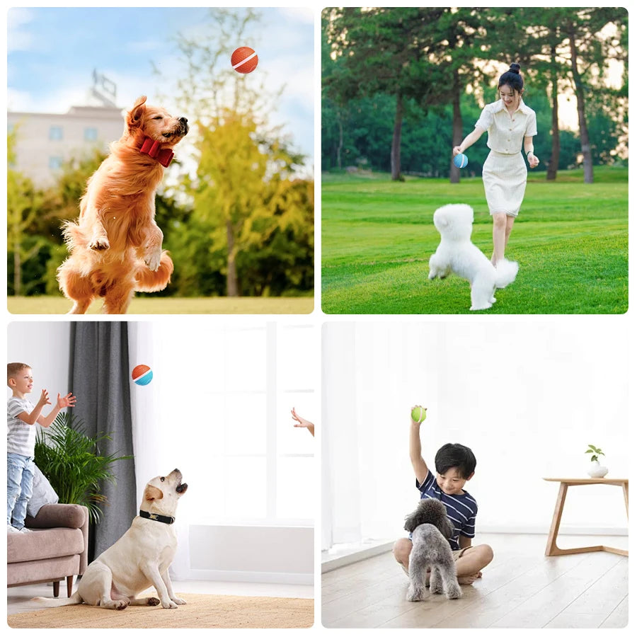 Smart Interactive Pet Dog Chew Toys Ball Electronic USB Rechargeable Luxury TPU Pet Dog Ball Toys