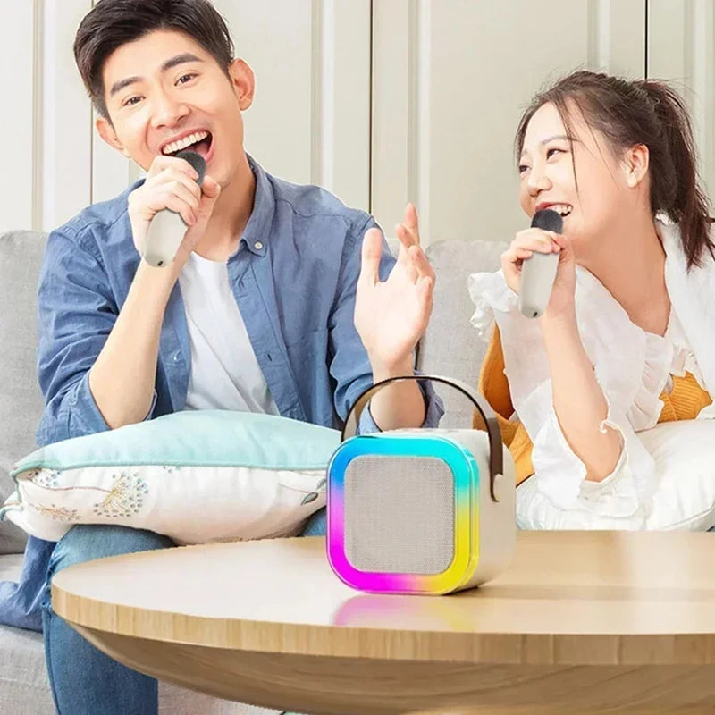 K12 Karaoke Machine Portable Bluetooth 5.3 Pa Speaker System With 1-2 Wireless Microphones Home Family Singing Children's Gifts - My Store