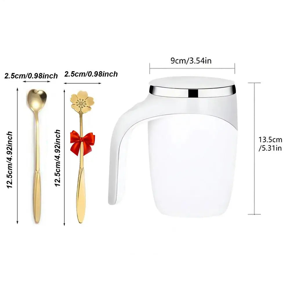 Automatic Stirring Coffee Mug Stainless Steel Stirring Cup Rechargeable Coffee Blender Cup Waterproof Mixing Cup Automatic