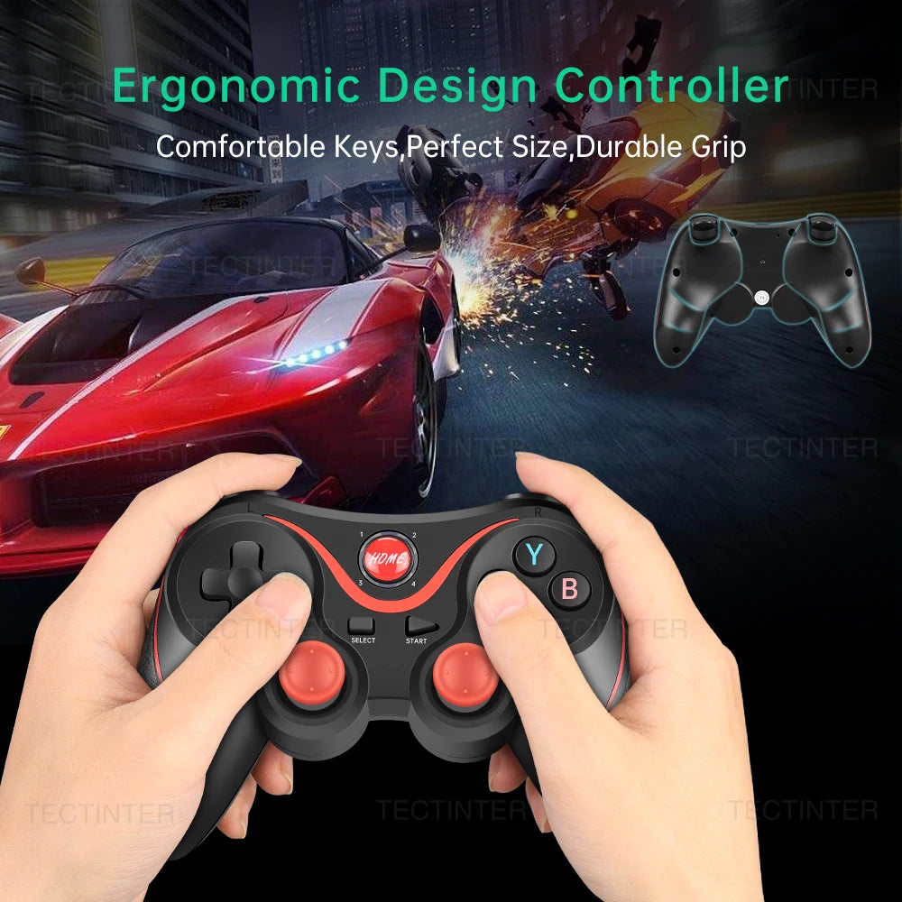 Terios T3 X3 Wireless Joystick Gamepad PC Game Controller Support Bluetooth BT3.0 Joystick For Mobile Phone Tablet TV Box Holder - My Store