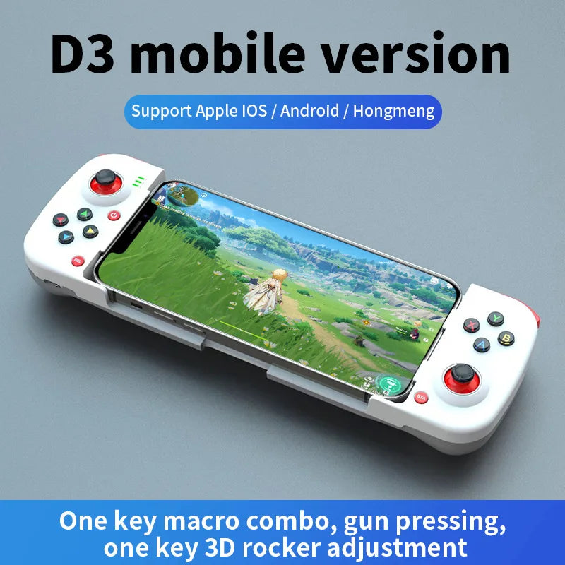 D3 Wireless BT 5.0 Stretchable Gamepad For Mobile Phone Android IOS Devices Retractable Joystick for PC Video Game Controller - My Store