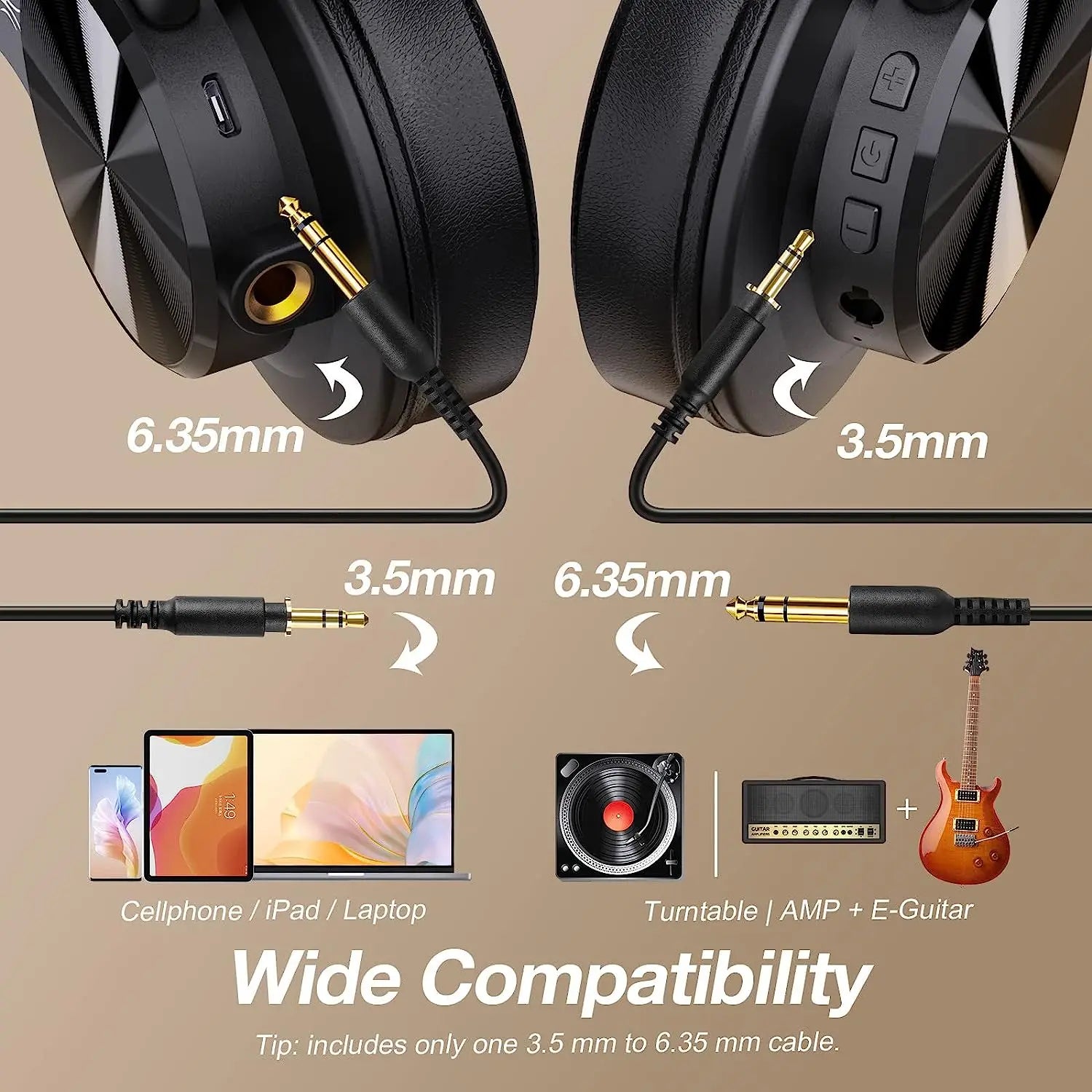 Oneodio Fusion A70 Bluetooth 5.2 Headphones Hi-Res Audio Over Ear Wireless Headset Professional Studio Monitor DJ Headphones 72H - My Store