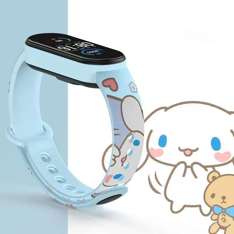 Kawaii Sanrioed Cinnamoroll Kawaii Smart Watch Girl Heart Stellaloued Student Multi-Function Sports Smart Watch Festival Gifts - My Store